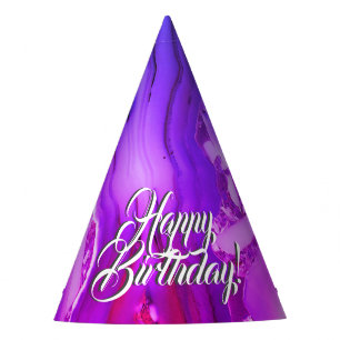 Chapéu De Festa Mármore Roxo Exótico