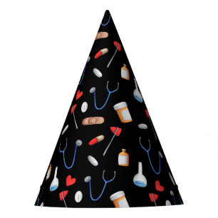 Chapéu De Festa Médico Preto - Papel de Graduação de Enfermeira
