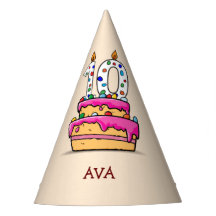 Menina do 10º Aniversário, 10 no Bolo Rosa Doce