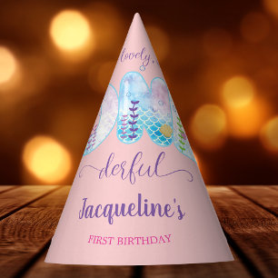 Chapéu De Festa Meninas rosa primeiro aniversario ONEgira Bonito