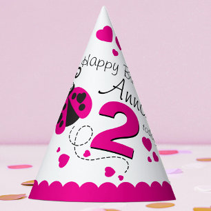 Chapéu De Festa Meninas voando ladybug cardíaco cor-de-rosa segund