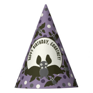 Chapéu De Festa Mensagem Personalizada Roxo, Cinza de carvão - Ba