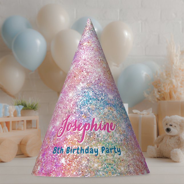 Chapéu De Festa Mermaid colorful whimsical birthday custom (Criador carregado)