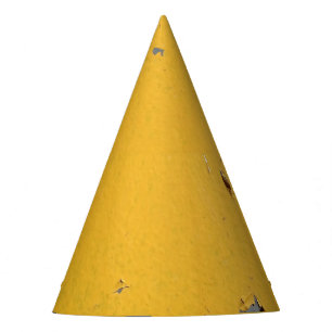 Chapéu De Festa Metal amarelo rachado: textura suja.