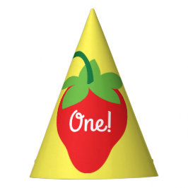 Chapéu De Festa Mod Colorido de Morango Cortado de Berry primeiro 