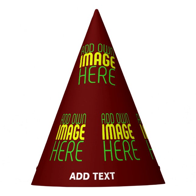 CHAPÉU DE FESTA MODELO DE TEXTO DE IMAGEM DE ÓXBULOS SIMPLES EDITÁ (Frente)