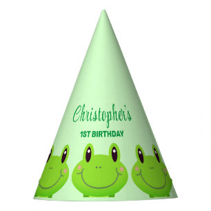 Chapéu De Festa Modelo do sapo do tema verde da parte sapo