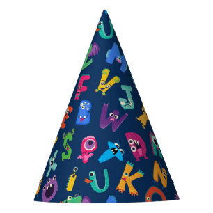 Chapéu De Festa Monstros do Alfabeto ABC Aniversário Nosso Pequeno