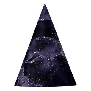 Chapéu De Festa Moody Agate   Midnight Indigo Profundo Glam