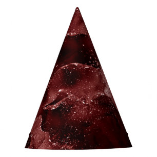 Chapéu De Festa Moody Agate Tone de Jewel de Hena Red Garnet