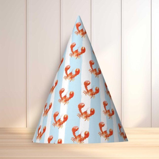 Chapéu De Festa Nautical Lobster Kids Birthday (Criador carregado)