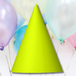 Chapéu De Festa Neon Chartreuse Sólido Cor | Cor da tendência