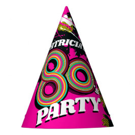 Chapéu De Festa Nome personalizado de aniversário de anos 80 que