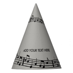 CHAPÉU DE FESTA NOTAS DE MÚSICA E DESIGN DE ÓDIO DE VIOLINA/CELO