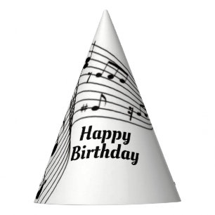 Chapéu De Festa Notas de música no Party Hat
