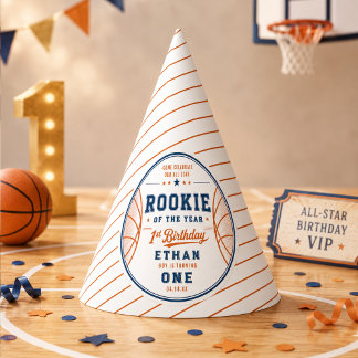 Chapéu De Festa Novato do Ano Bilhete de Basquete 1º Aniversário