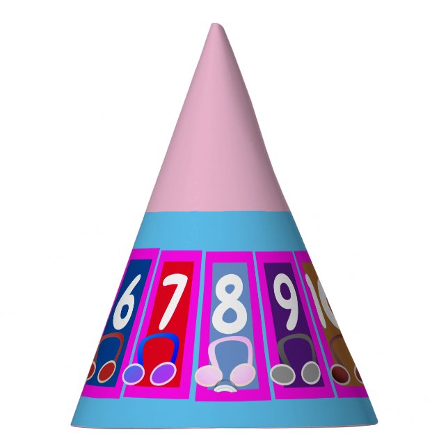 Chapéu De Festa Números de Matemática Inicial de 1 a 10 Partes (Direita)