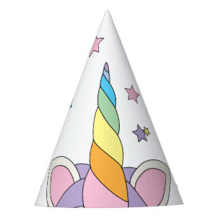 Chapéu De Festa O chifre adorável do unicórnio veste acima chap