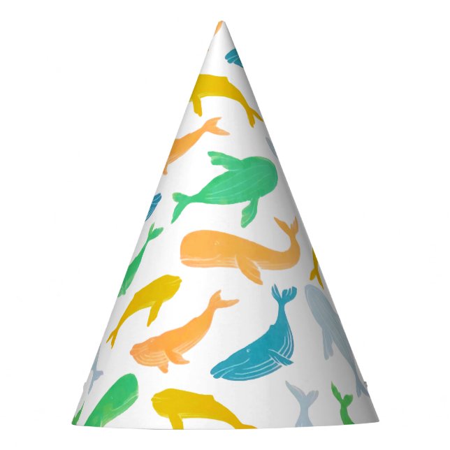 Chapéu De Festa Oceano Pacífico - Baleia - Cor Navegável Náutica (Frente)