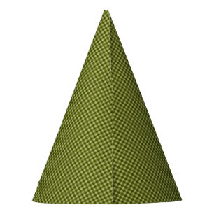 Chapéu De Festa ÓDIGOS DE PAPEL DE Gingham Verde-oliva