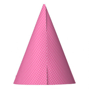 Chapéu De Festa ÓDIGOS DE PAPEL Gingham-PAPEL DE Pastel branco-ros