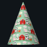 Chapéu De Festa Oink Baa Moo Barn Fazenda Birthday Kids<br><div class="desc">Oink Baa Moo Barn Fazenda Papel De Chapéu De Festa de aniversário. Suprimentos de festa de aniversário para crianças de fazenda. Vacas,  ovelhas,  porcos,  galos,  cascos,  padrões de tratores. www.SamAnnDesigns.com</div>