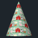 Chapéu De Festa Oink Baa Moo Barn Fazenda Birthday Kids<br><div class="desc">Oink Baa Moo Barn Fazenda Papel De Chapéu De Festa de aniversário. Suprimentos de festa de aniversário para crianças de fazenda. Vacas,  ovelhas,  porcos,  galos,  cascos,  padrões de tratores. www.SamAnnDesigns.com</div>