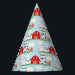 Chapéu De Festa Oink Baa Moo Barn Fazenda Birthday Kids<br><div class="desc">Oink Baa Moo Barn Fazenda Papel De Chapéu De Festa de aniversário. Suprimentos de festa de aniversário para crianças de fazenda. Vacas,  ovelhas,  porcos,  galos,  cascos,  padrões de tratores. www.SamAnnDesigns.com</div>