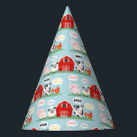Chapéu De Festa Oink Baa Moo Barn Fazenda Birthday Kids<br><div class="desc">Oink Baa Moo Barn Fazenda Papel De Chapéu De Festa de aniversário. Suprimentos de festa de aniversário para crianças de fazenda. Vacas,  ovelhas,  porcos,  galos,  cascos,  padrões de tratores. www.SamAnnDesigns.com</div>