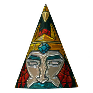 Chapéu De Festa Olhar metálico do retrato de Viking