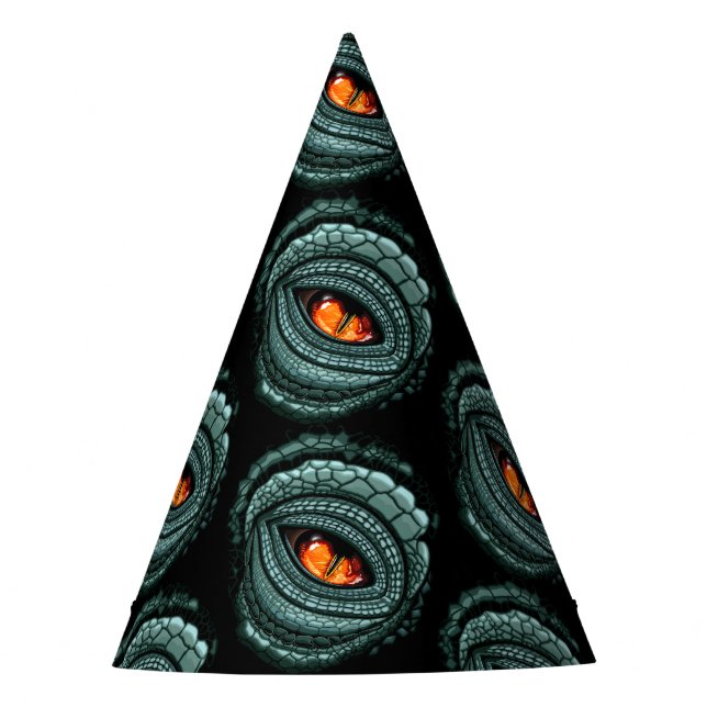 Chapéu De Festa Olho de Predador Réptil Primitivo (Frente)