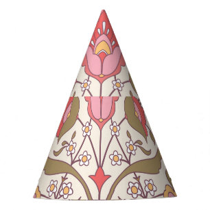 Chapéu De Festa Ornamentado Oriental: Design de Na moda Floral.