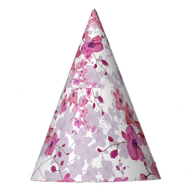 Chapéu De Festa Orquídea: beleza vermelha singular. (Frente)
