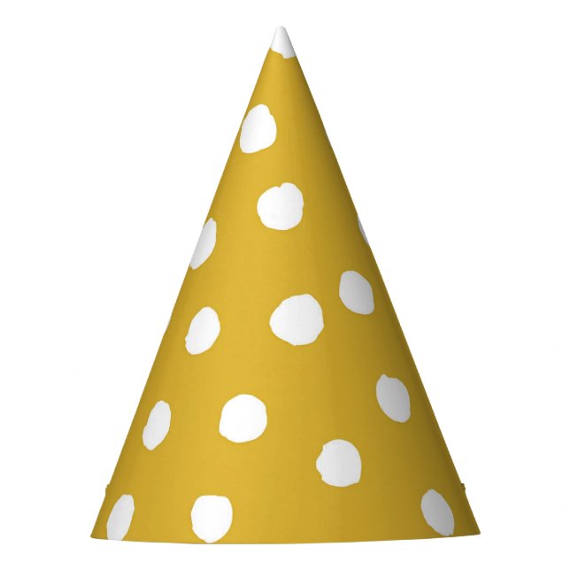 Chapéu De Festa Ouro Rod Dots Party Hat (Frente)