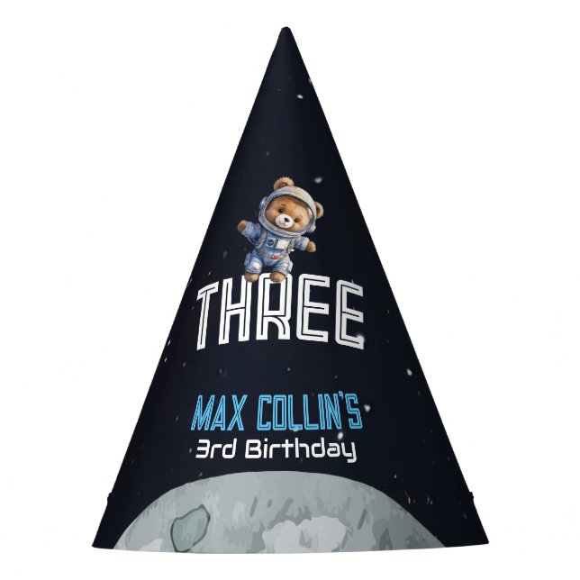 Chapéu De Festa Outer Space Astronaut Any Age Birthday (Frente)