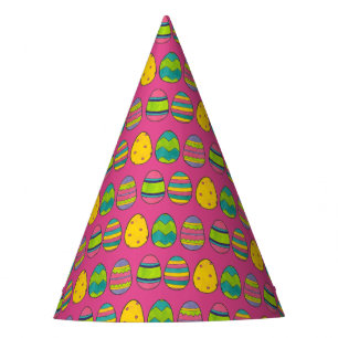 Chapéu De Festa Ovos De Caça-Ovo, Coloridos, Pintados A Rosa, Colo