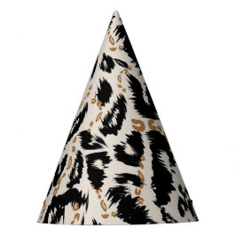 Chapéu De Festa Padrão Abstrato de Leopardo Africano Boêmio