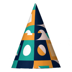 Chapéu De Festa Padrão de abstrato geométrico: design colorido e m