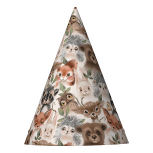 Chapéu De Festa Padrão de Animais da Floresta