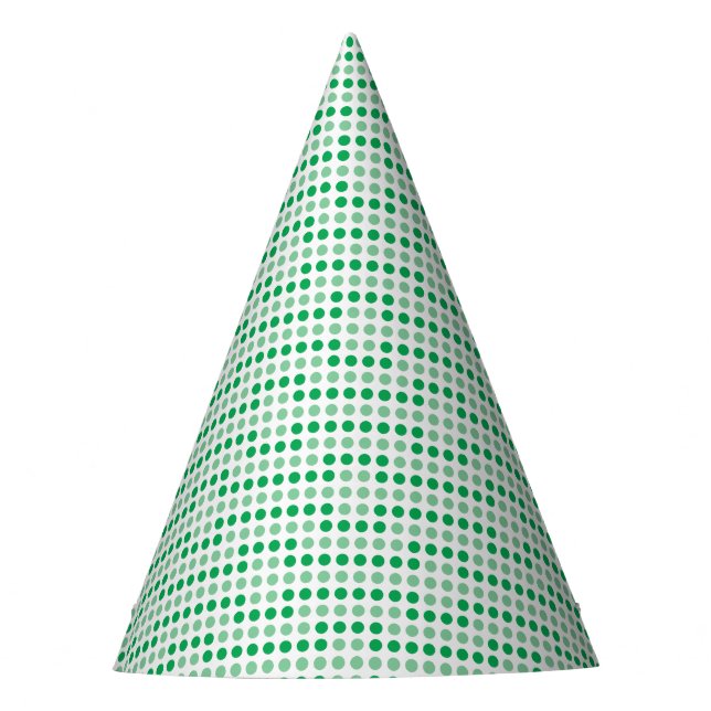 Chapéu De Festa Padrão de bolinhas verdes (Frente)
