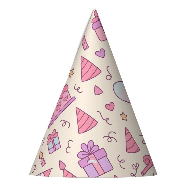 Chapéu De Festa Padrão de Celebração da Festa da Princesa Doce (Esquerda)