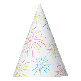 Chapéu De Festa Padrão de Celebração de Ano Novo - Branco