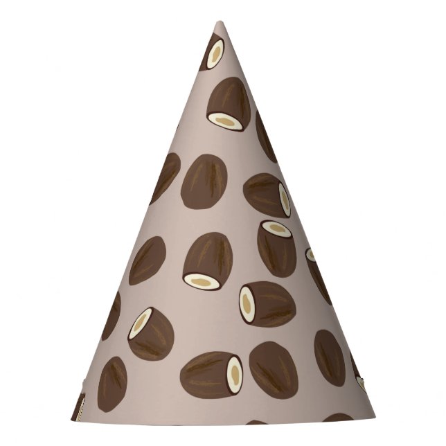 Chapéu De Festa Padrão de Coco (Frente)