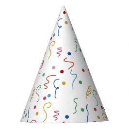 Chapéu De Festa Padrão de Confetes de Festa Coloridos