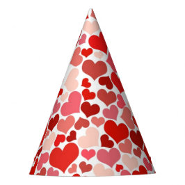 Chapéu De Festa Padrão De Corações, Corações Vermelhos, Amor