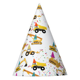 Chapéu De Festa Padrão de Festa de aniversário de Caminhões de Con