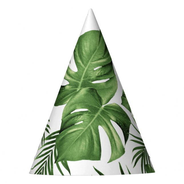 Chapéu De Festa Padrão de Folhas Tropicais da Selva nº 12 (Edição  (Frente)