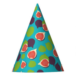 Chapéu De Festa Padrão de Fruta de Verão da Fig Mediterrânica