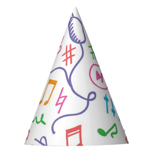 Chapéu De Festa Padrão de música (Frente)