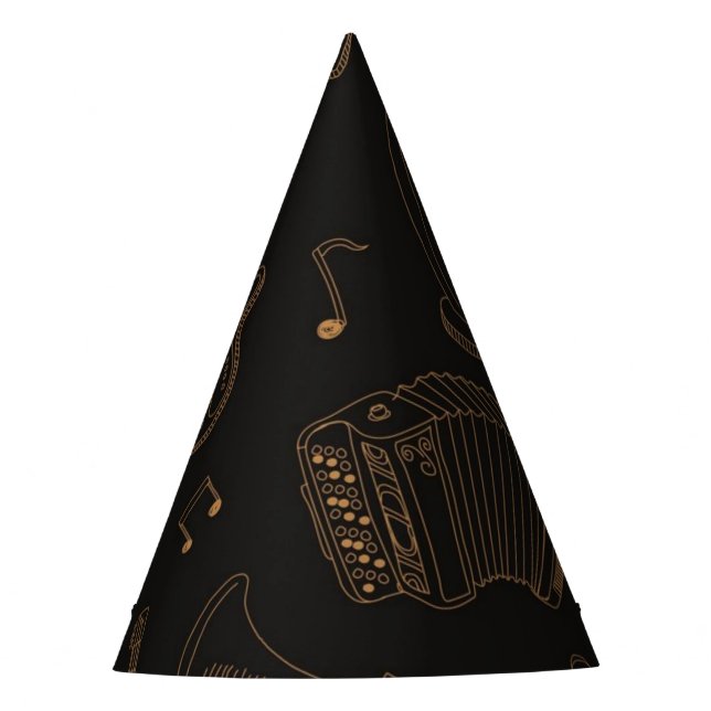 Chapéu De Festa Padrão de música (Frente)